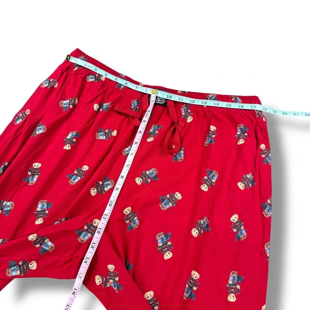 Polo Ralph‎ Lauren Mens Polo Bear Cotton Pajama Pant Size Extra Large XL Red